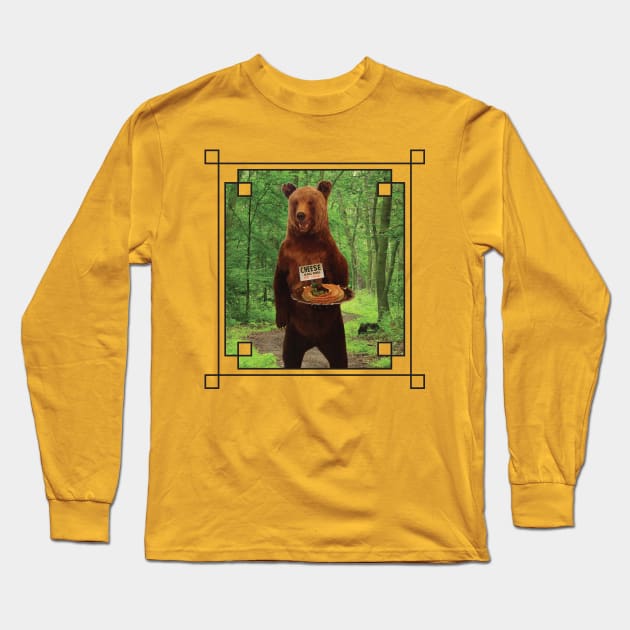 Bear Selling Cheese Long Sleeve T-Shirt by BishopCras